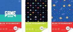INTERDRUK Blok rysunkowy biały A4 50 kartek 90g UV Game Over mix cena za 1 szt