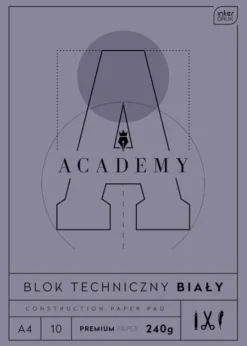INTERDRUK Blok techniczny A4 10 kartek 240g Academy