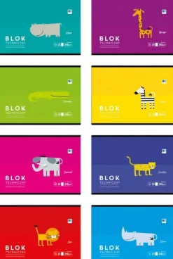 INTERDRUK Blok techniczny A4 10k p10 B&B KIDS mix cena za 1 szt