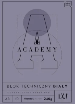 INTERDRUK Blok techniczny biały A3 10 kartek 240g Academy