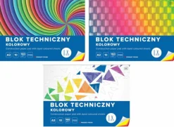 INTERDRUK Blok techniczny kolorowy A3 10k 160g barwiony w masie p10 mix cena za 1 szt