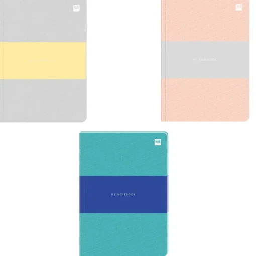 INTERDRUK Brulion A4 64k kratka opr.póltw. Black&Blue pastel p5 cena za 1szt