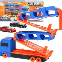 INNI Ciężarówka Tir Rozkładana Laweta Tor Samochodowy Transporter + 2 Autka