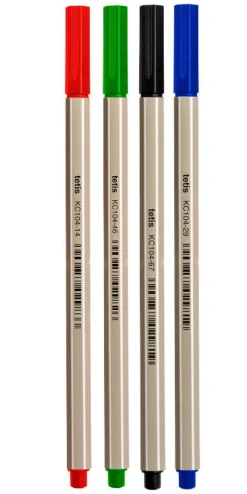 TETIS Cienkopisy 4 kolory 0,7mm