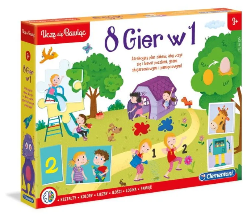 CLEMENTONI 8 Gier w 1 Uczę sie Bawiąc