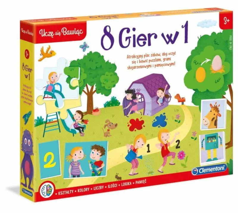 CLEMENTONI 8 Gier w 1 Uczę sie Bawiąc