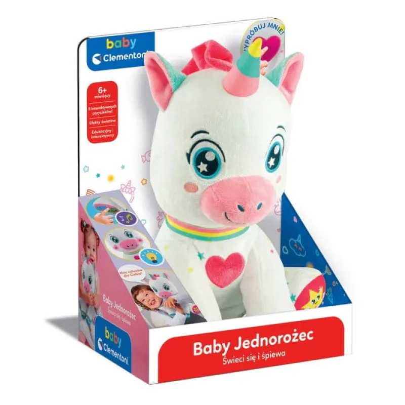 CLEMENTONI baby Interaktywny pluszowy Jednorożec 50937