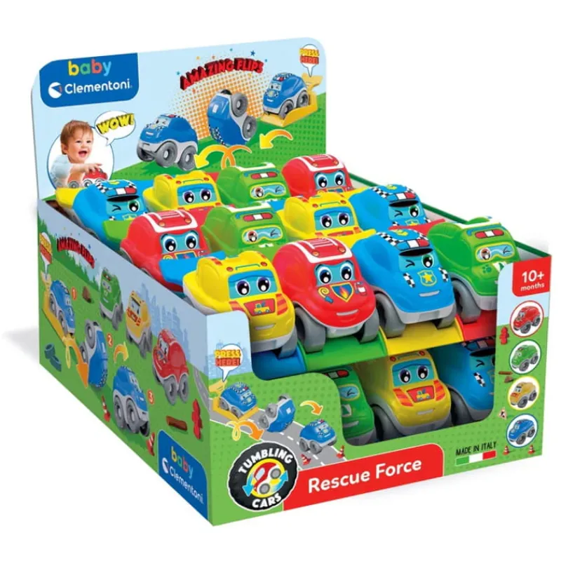 CLEMENTONI baby Przewrotne Samochodziki Ratunkowe 17560 p24 mix cena za 1 szt