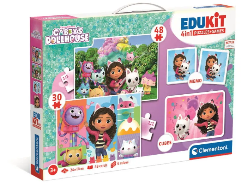 CLEMENTONI Edukit 4w1 Koci Domek Gabi. Gabby's Dollhouse 18319