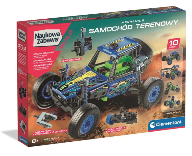 CLEMENTONI Naukowa zabawa. Build. Samochód terenowy 50918