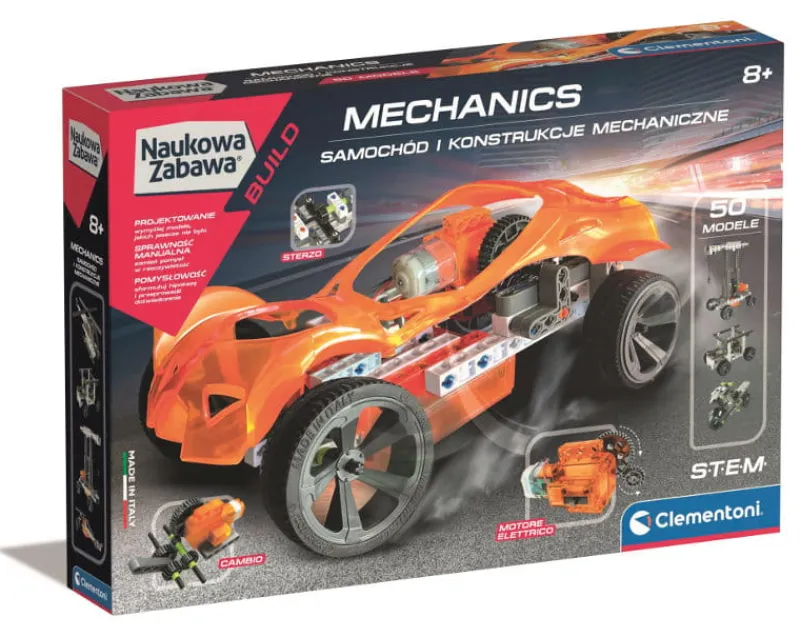 CLEMENTONI Naukowa zabawa. Laboratorium mechaniki. Samochód 50872