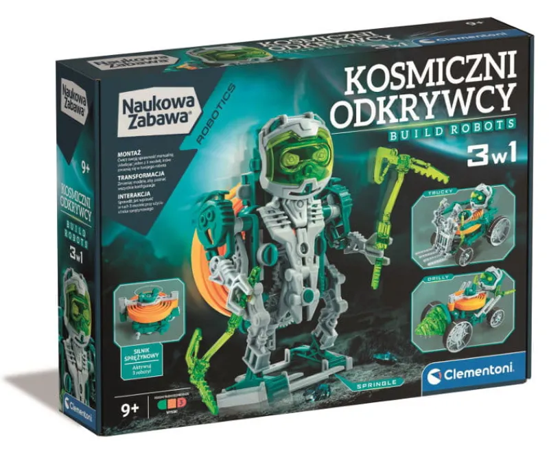 CLEMENTONI Naukowa zabawa. Kosmiczni odkrywcy - zbuduj roboty 50873