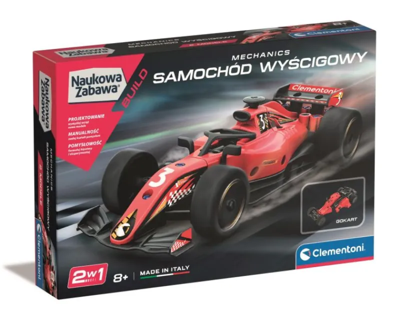 CLEMENTONI Naukowa zabawa. Laboratorium mechaniki. Samochód wyścigowy Formuła 1 50870