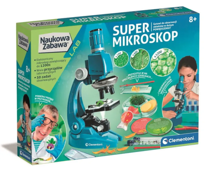 CLEMENTONI Naukowa zabawa. Super mikroskop 50755