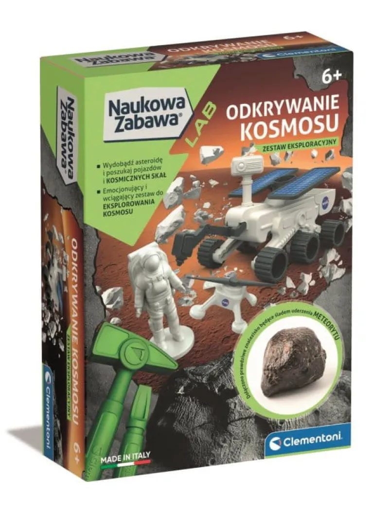 CLEMENTONI Naukowa zabawa. Odkrywanie kosmosu. Zestaw eksploracyjny 50711