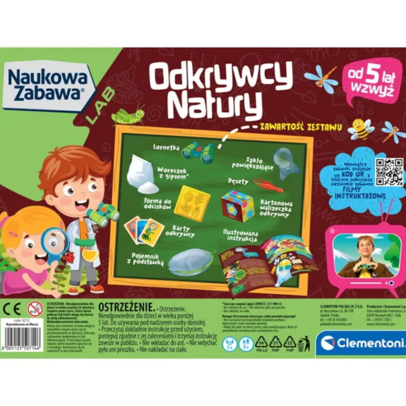 CLEMENTONI Naukowa zabawa. Odkrywcy Natury. Lab Junior 50714
