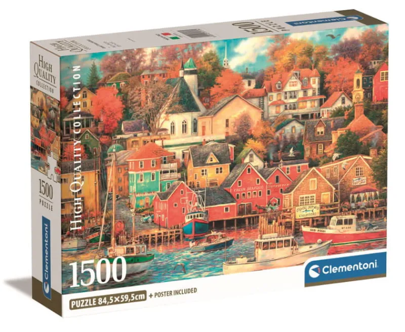 CLEMENTONI Puzzle 1500el Compact Good Times Harbor 31713