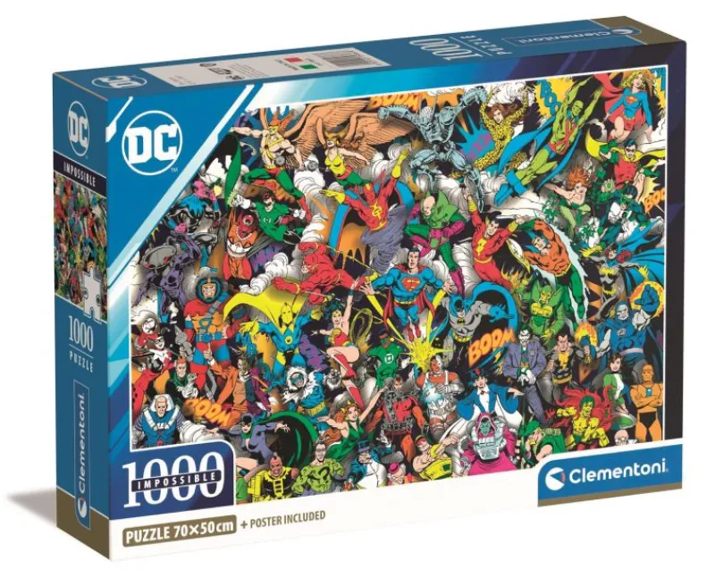 CLEMENTONI Puzzle 1000el Compact Impossible DC Comics Justice League 39863