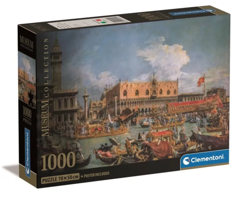 CLEMENTONI Puzzle 1000el Compact Museum Antonio Canaletto: Pałac Dożów w Wenecji 39792 p6
