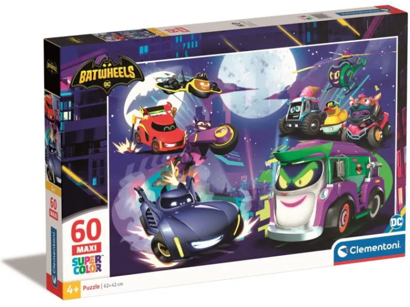 CLEMENTONI Puzzle 60el Maxi SuperColor Batwheels 26597