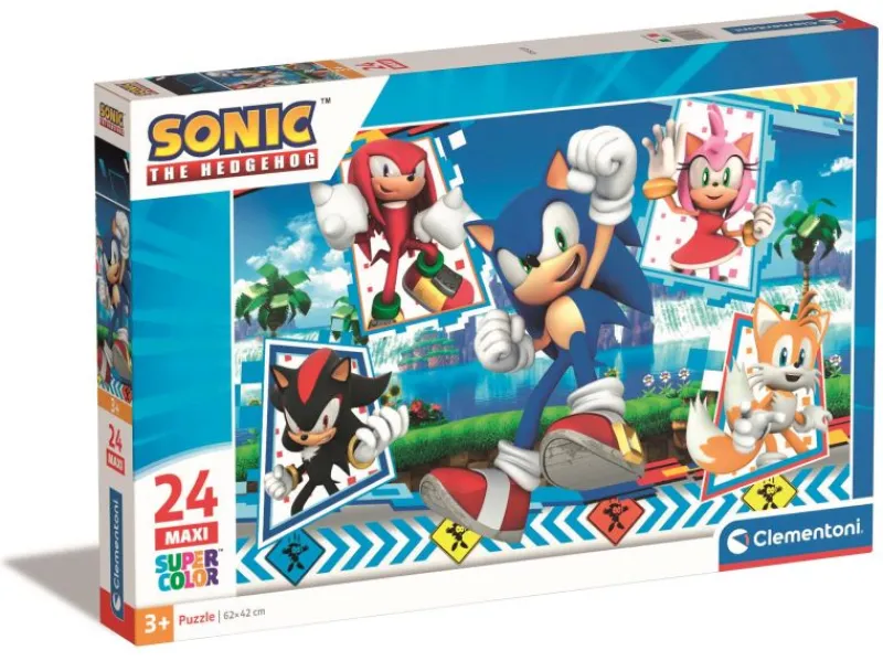 CLEMENTONI Puzzle 24el Maxi SuperColor Sonic 28526