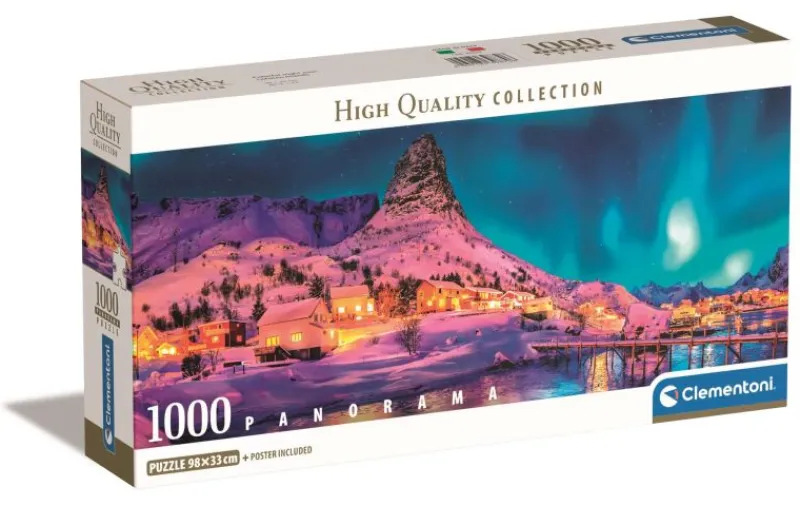 CLEMENTONI Puzzle 1000el Panorama Colorful Night Lofoten Island 39870