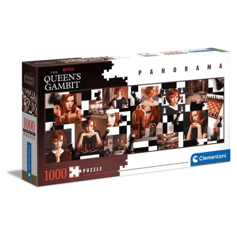 CLEMENTONI Puzzle 1000el panorama Gambit Królowej. Queen's Gambit. Netflix 39696