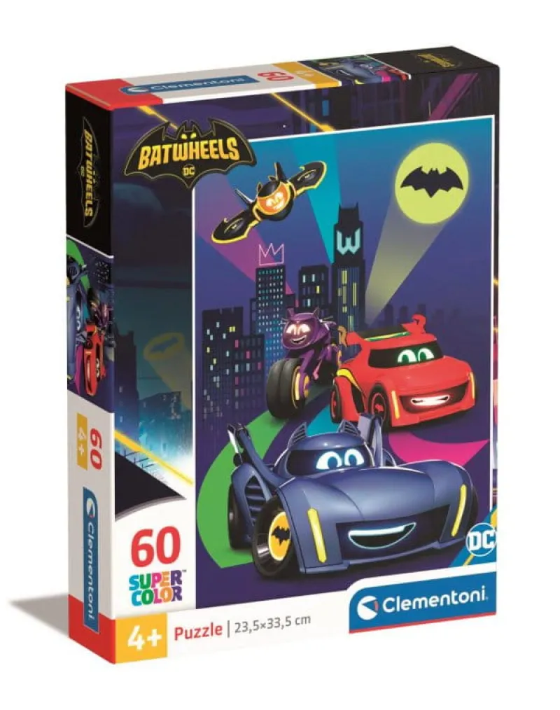 CLEMENTONI Puzzle 60el SuperColor Batwheels 26593