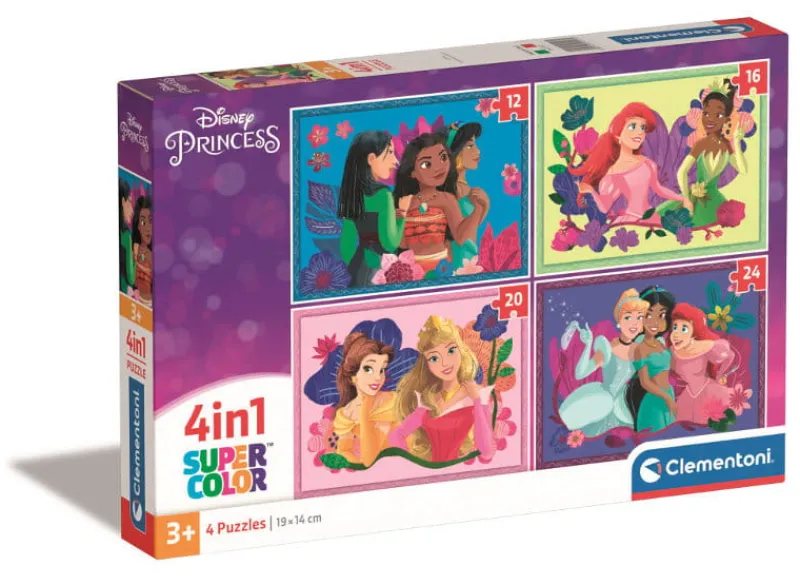 CLEMENTONI Puzzle 4w1 Księżniczki Princess 21517