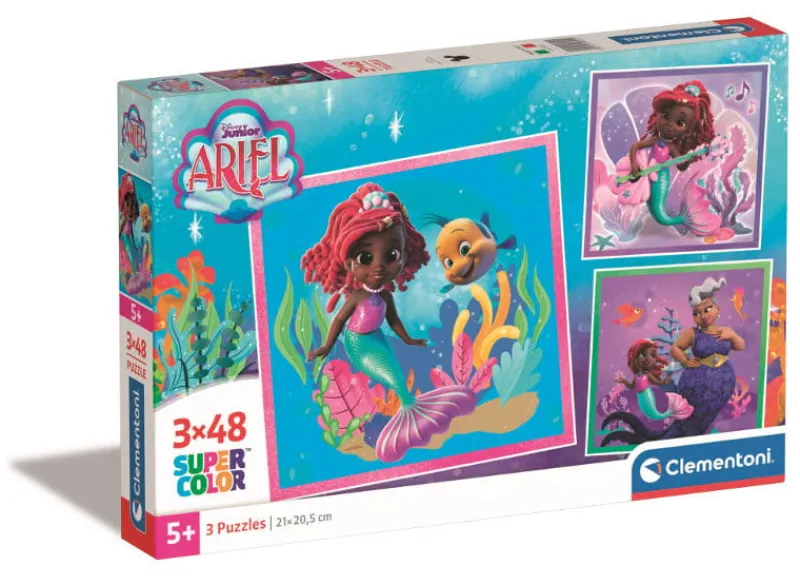 CLEMENTONI Puzzle 3x48 Ariel Disney Junior 25324