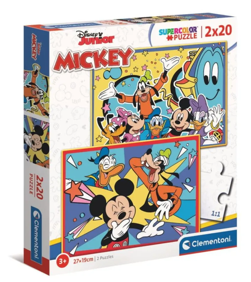 CLEMENTONI PUZZLE 2X20 EL MICKEY MOUSE SUPER COLOR