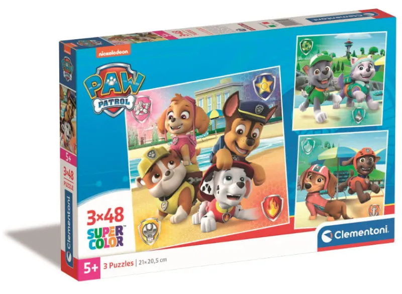 CLEMENTONI Puzzle 3x48el SuperColor square Psi Patrol PAW PATROL 25301