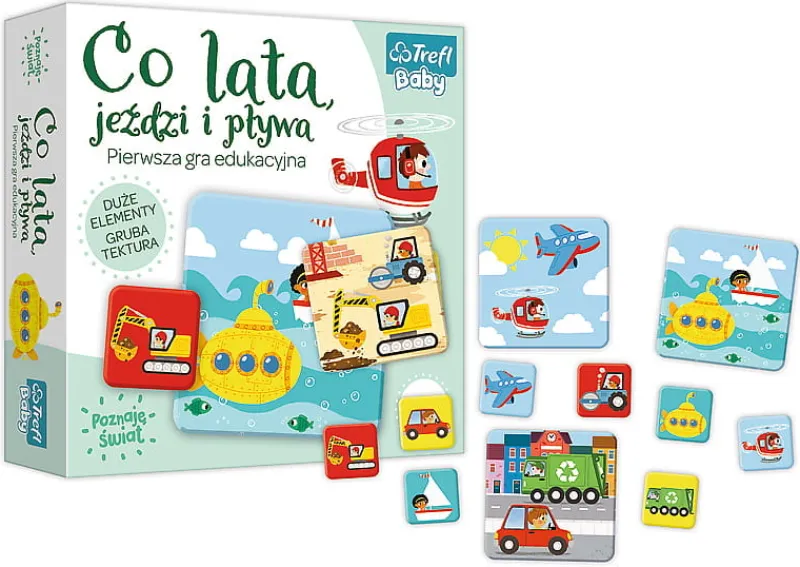 TREFL Co lata, jeździ i pływa pierwsza gra edukacyjna duże elementy 02060 p12