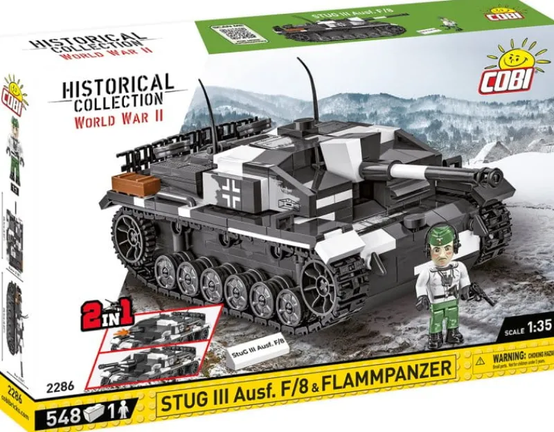 COBI 2286 Historical Collection WWII Działo StuG III Ausf.F/8 & Flammpanzer 536 klocków