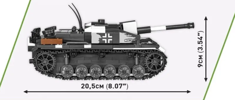 COBI 2286 Historical Collection WWII Działo StuG III Ausf.F/8 & Flammpanzer 536 klocków