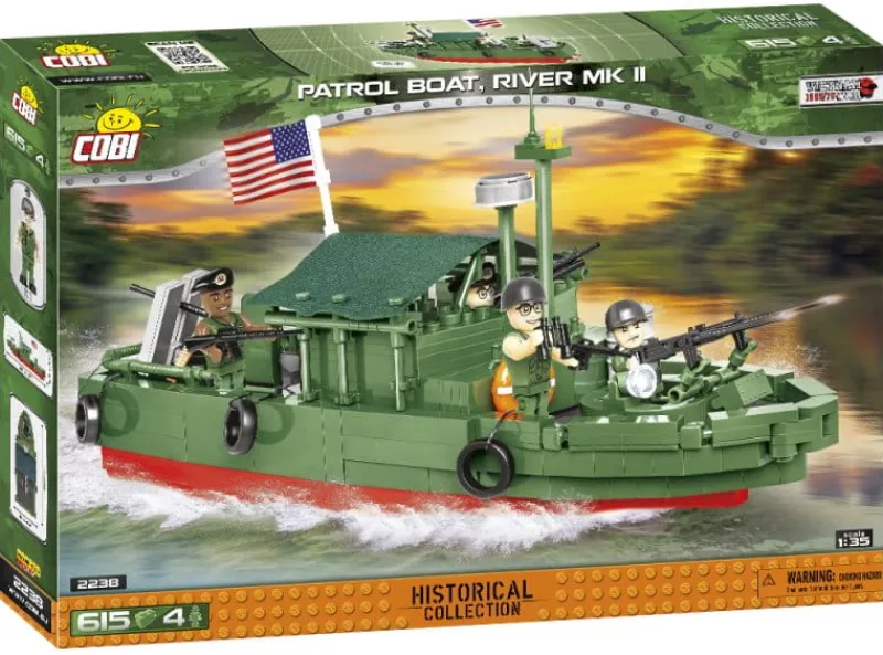 COBI 2238 Historical Collection Vietnam War Wojna w Wietnamie Patrol Boat River Mk II