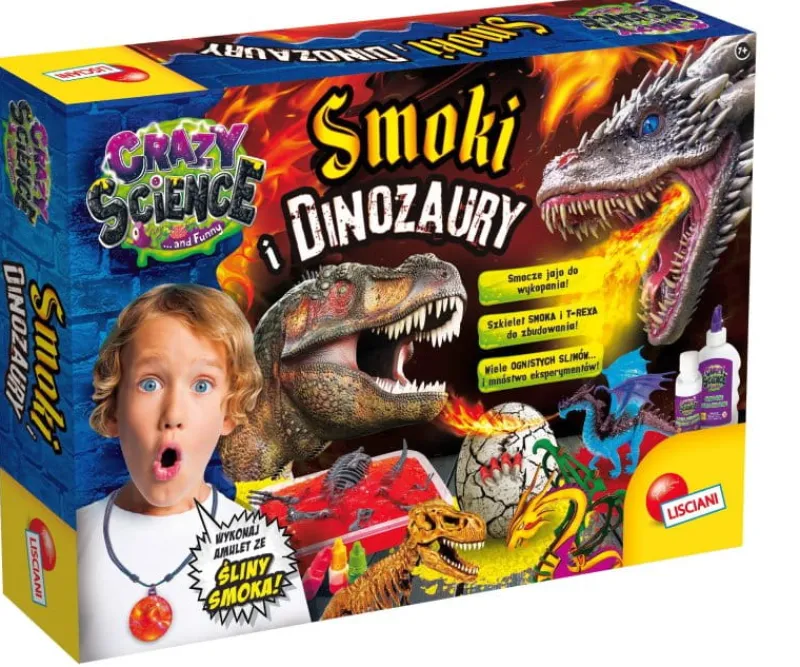 LISCIANI GIOCHI Crazy Science Smoki i dinozaury Zestaw naukowy 89390 LISCIANI p6