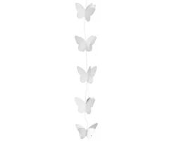 GODAN Dekoracja wisząca Motylki Białe, rozm. 7.5 cm, 200 cm WM-DWMB