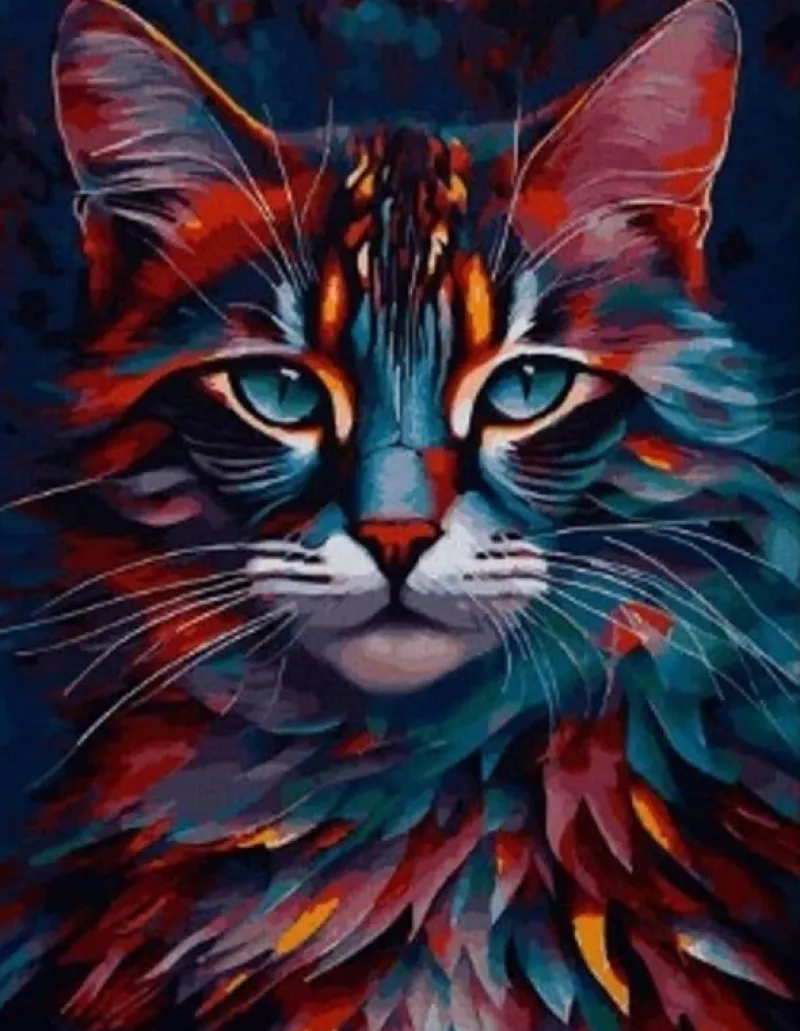 NORIMPEX Diamentowa mozaika Kot kolorowy 30x40cm 1009430