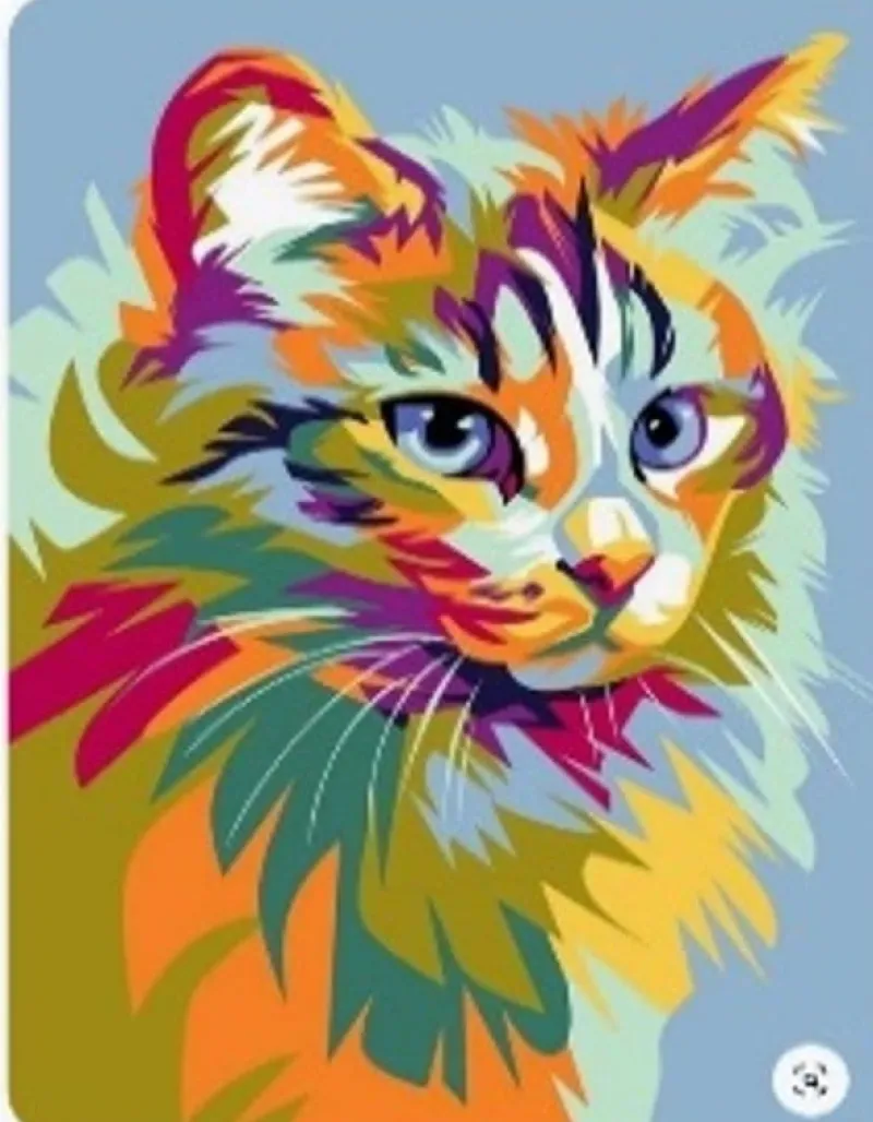 NORIMPEX Diamentowa mozaika Kot kolorowy 30x40cm 1008685