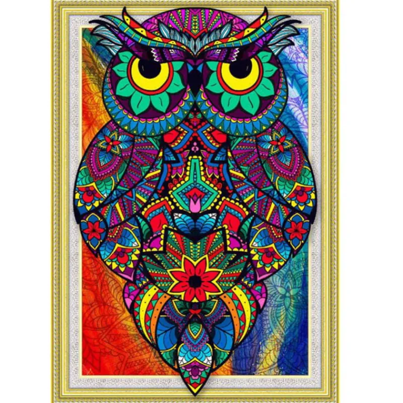 NORIMPEX Diamentowa mozaika Mandala 7D Sowa 40x30cm 1006642