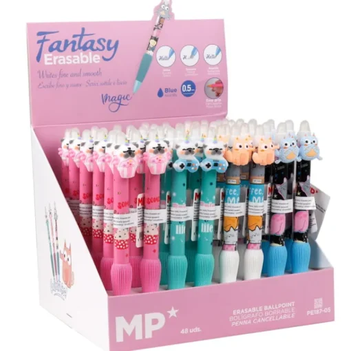 MAIN PAPER Długopis ścieralny z nakładką 0.5 mm Piesek / Kotek PE187-05 p48 mix cena za 1 szt