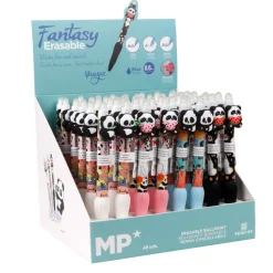 MAIN PAPER Długopis ścieralny z nakładką 0.5 mm Panda PE187-04 p48 mix cena za 1 szt