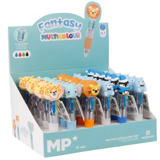 MAIN PAPER Długopis MINI 4w1 0.7mm Safari / Miś / Pingwin PE354-03 p36 mix cena za 1 szt