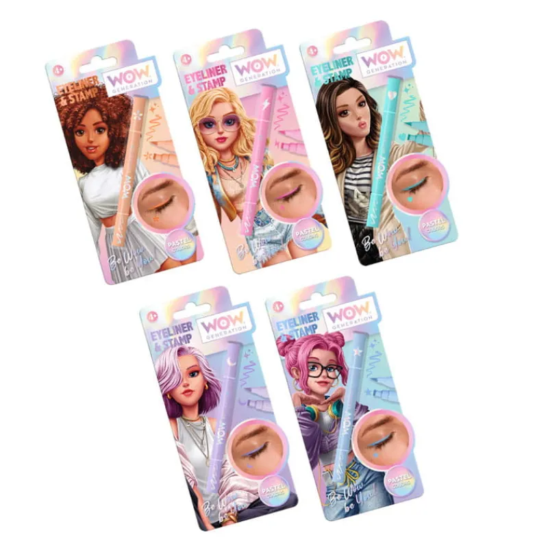 KIDS EUROSWAN Eyeliner z pieczątką 5 wzorów WoW Generation WOW00113 mix cena za 1 szt