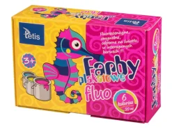 TETIS Farby plakatowe fluorescencyjne 6 kolorów -