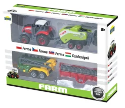 DROMADER Farma zestaw maszyn rolniczych - traktor i kombajn w pudełku p6
