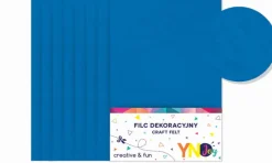 INTERDRUK Filc dekoracyjny niebieski 8szt A4
