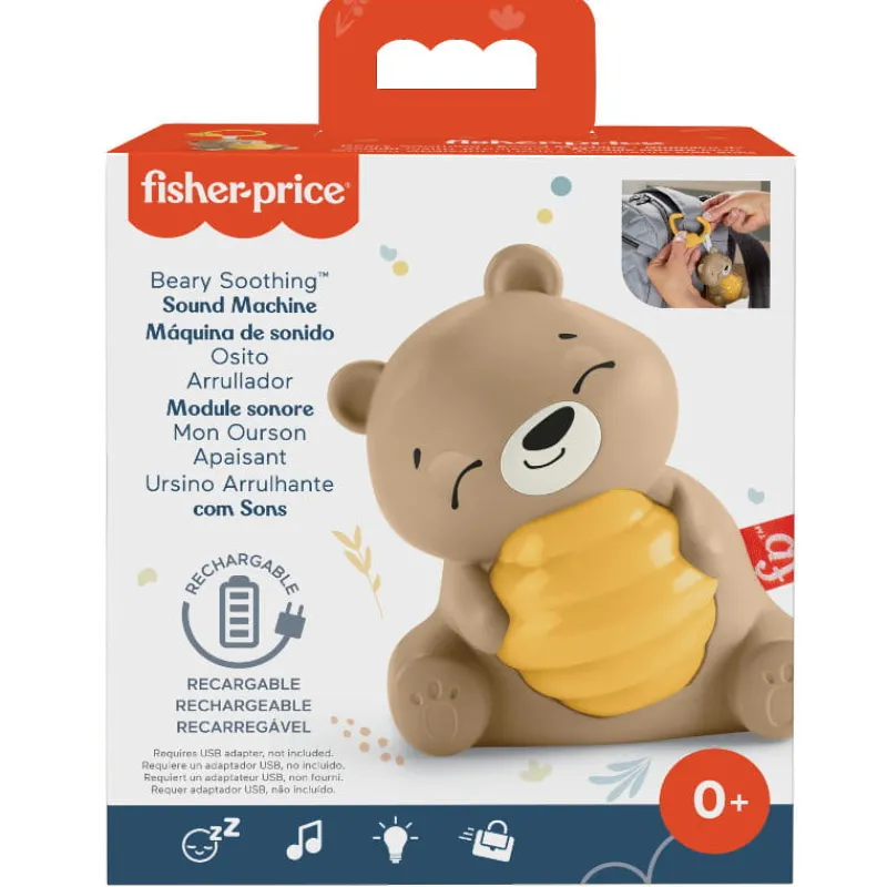 MATTEL Fisher-Price Misiaczek Uspokajaczek Wyciszająca muzyka i światełko HRB18