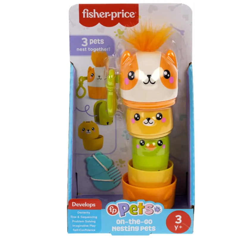 MATTEL Fisher-Price Pets Zwierzaczki-składaczki Przenośna zabawka HXP17